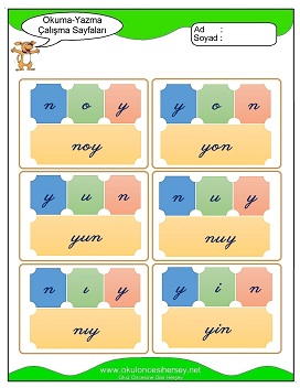 y sesi Hece Kartları